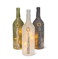 MISTED WINE BOTTLES TASSEL LED