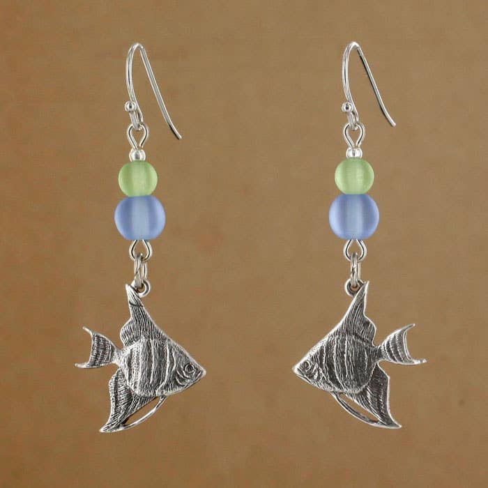 Sea Glass Fish Earring 1705-SP
