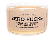 ZERO FUCKS CANDLE