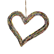 Hollow Heart Ornament - Recycled Paper
