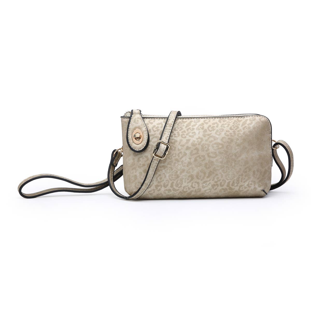 M1818CHE Kendall Cheetah Twist Lock Crossbody/Wristlet
