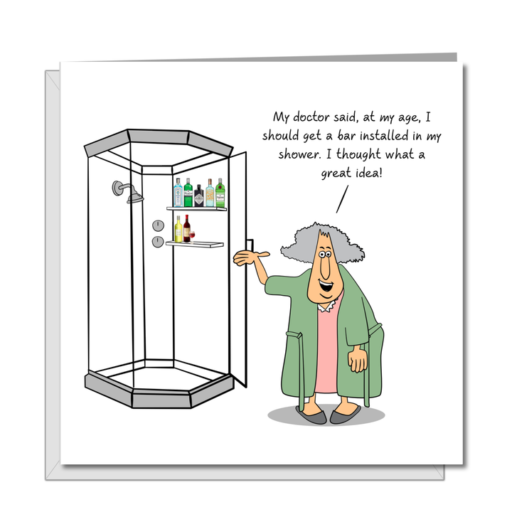 Funny Birthday card 50th 60th 70th Birthday for Wife Mum Grandmother Female Friend- Old aged age - Funny, humorous and fun