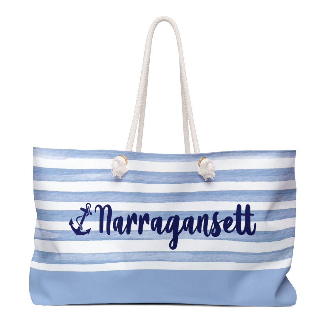 Weekender Tote Bag - Tipsy Anchor w Custom Town