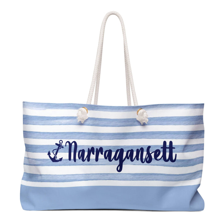 Weekender Tote Bag - Tipsy Anchor w Custom Town