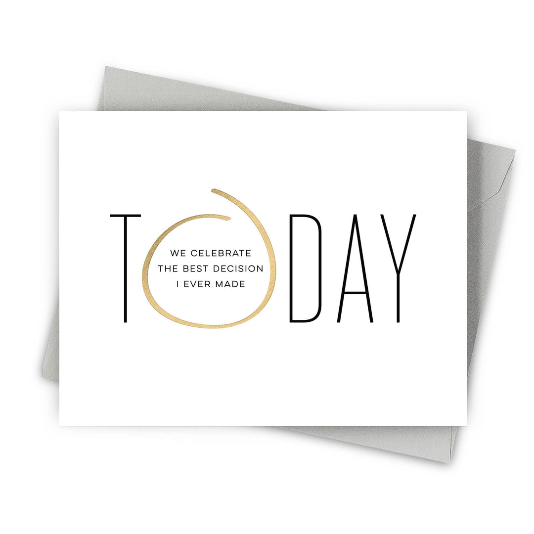 Best Decision Modern Anniversary Card