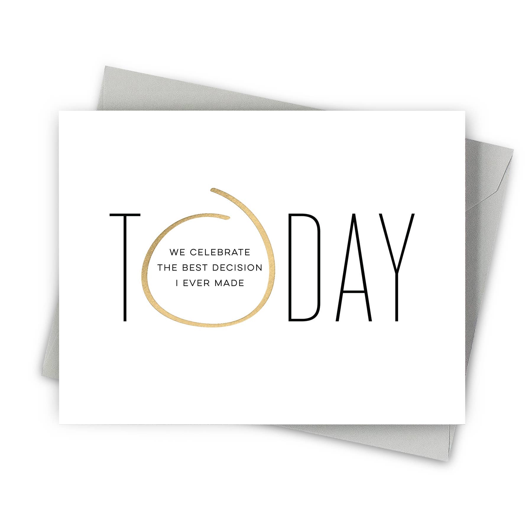 Best Decision Modern Anniversary Card