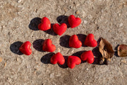 Glass Pocket Hearts - Choose From Three Color Schemes