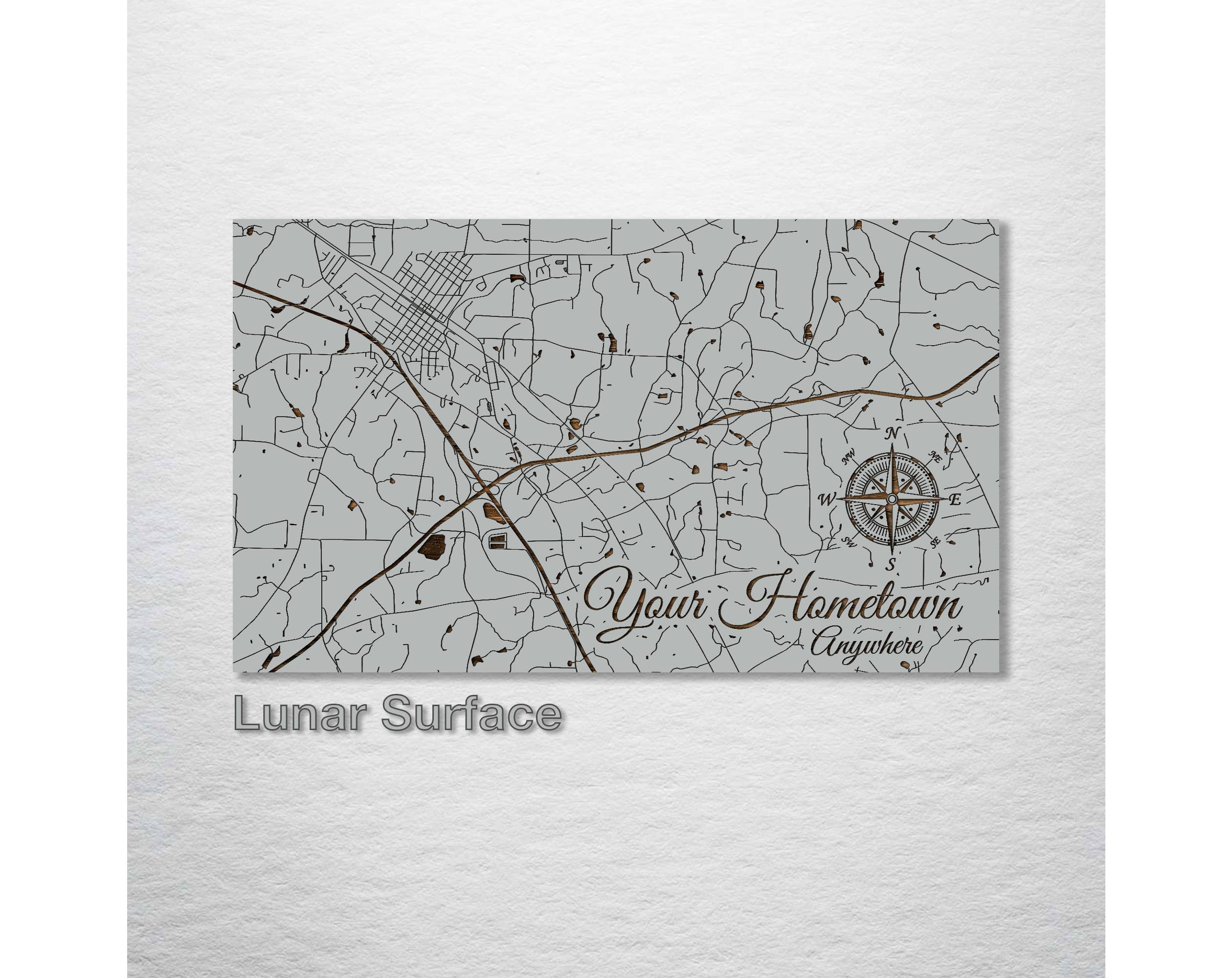 Custom: Existing Map: Mini (7.25" x 12") / Lunar Surface