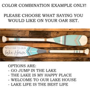 Boat Oars- Color Combination #4 2PC Set (Choose Own Text): GO JUMP IN THE LAKE