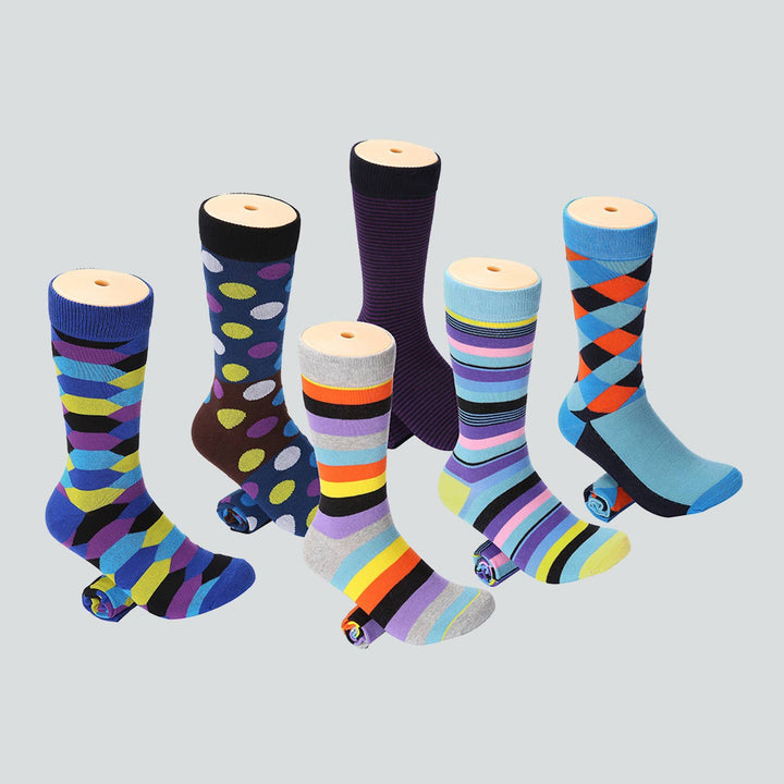 Nifty Pattern Dress Socks: Nifty Pattern / 80% cotton; 10% spandex; 10% polyester / Sock size: 13-15