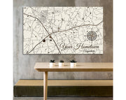 Custom: Existing Map: XL (30" x 50.5") / Papier Blanc
