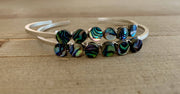 Overzealous- turquoise silver cuff bracelet
