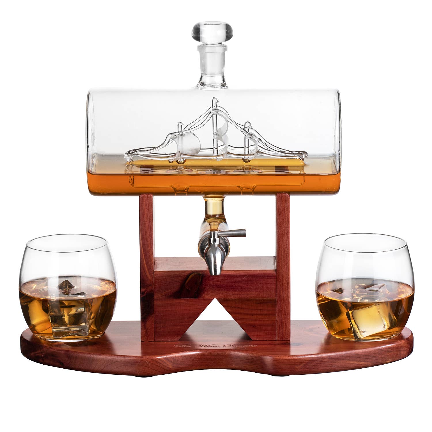 Whiskey Decanter Side Ship Set
