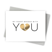 Shattered Heart Sympathy Cards