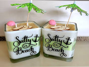 Beach Theme scented soy wax candle