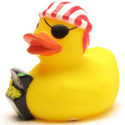 Badeente Pirat mit Schatzkiste - Gummiente