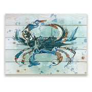18x24 Inch Wood Crab Collage Painting- INNOVATIVE NEW DESIGN