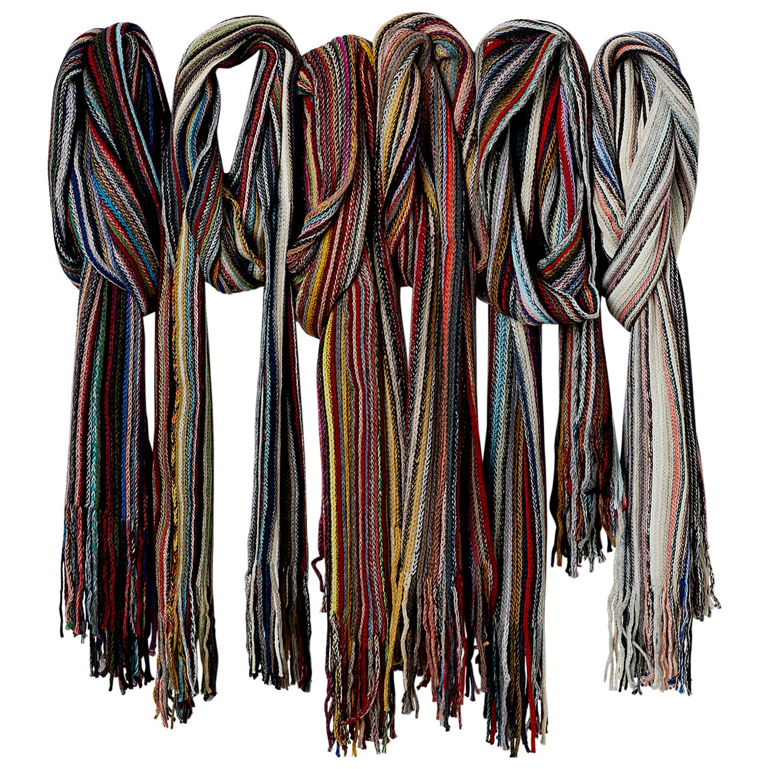Cheerful Multicolor Fringe Scarf - Assorted Dozen
