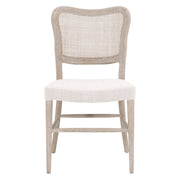 CELA DINING CHAIR-BISQUE FAB/NAT GRAY OAK
