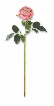 REAL TOUCH ROSE STEM W/ FOLIAGE  17"