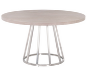 TURINO 54" WOOD DINING TABLE WITH METAL BASE