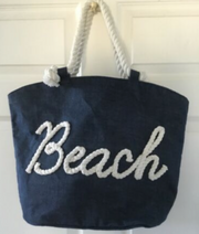 Beach Tote Bag Navy Blue