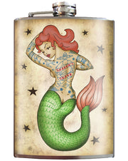 FLASK- TATOOED MERMAID