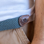 Stone Blue Elastic Woven Belt: Size 1
