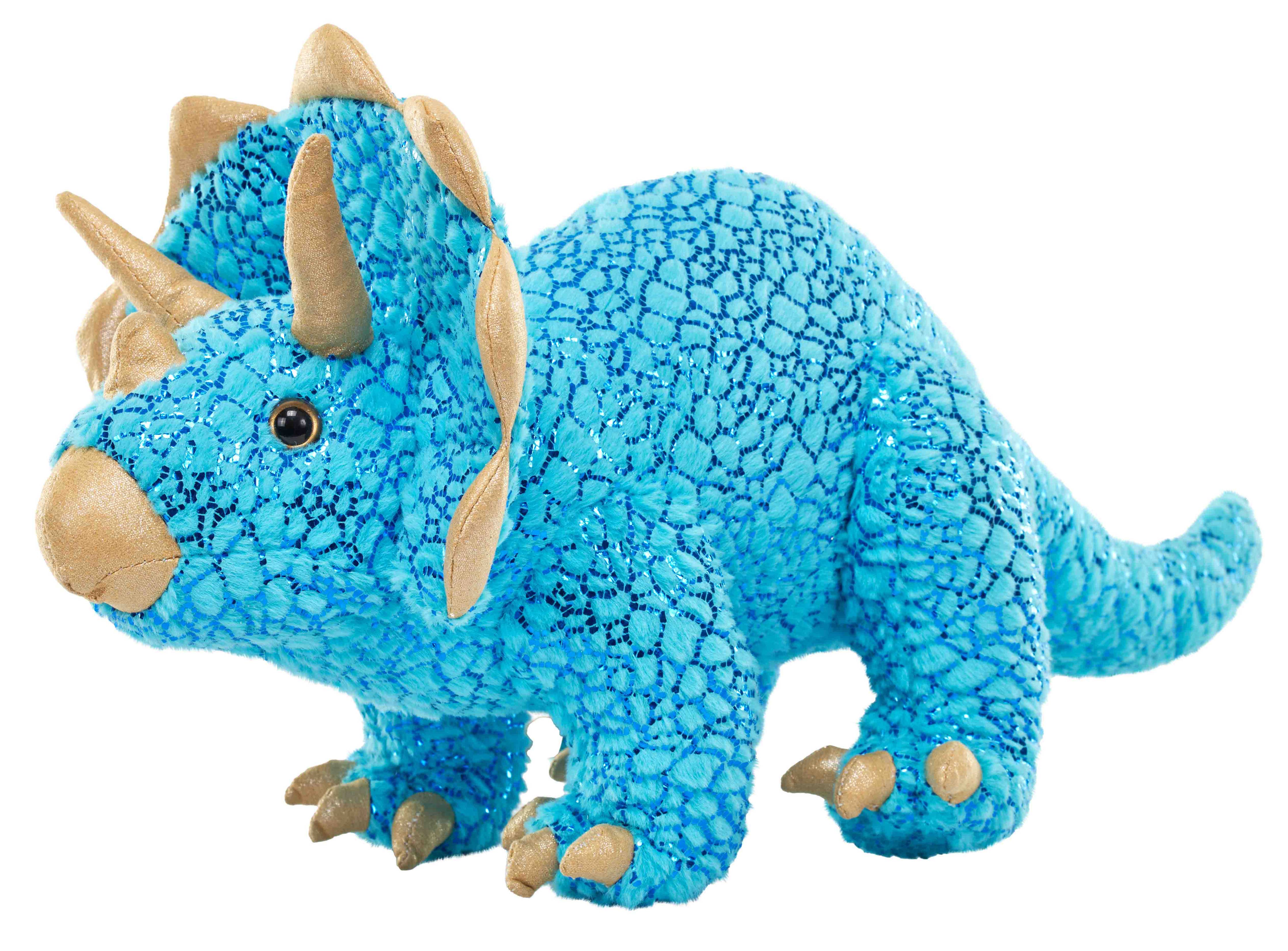 Foilkins-Dino Triceratops Stuffed Animal 12"