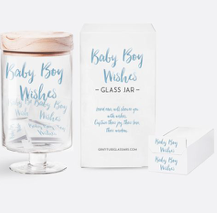 BABY BOY WISHES GLASS JAR