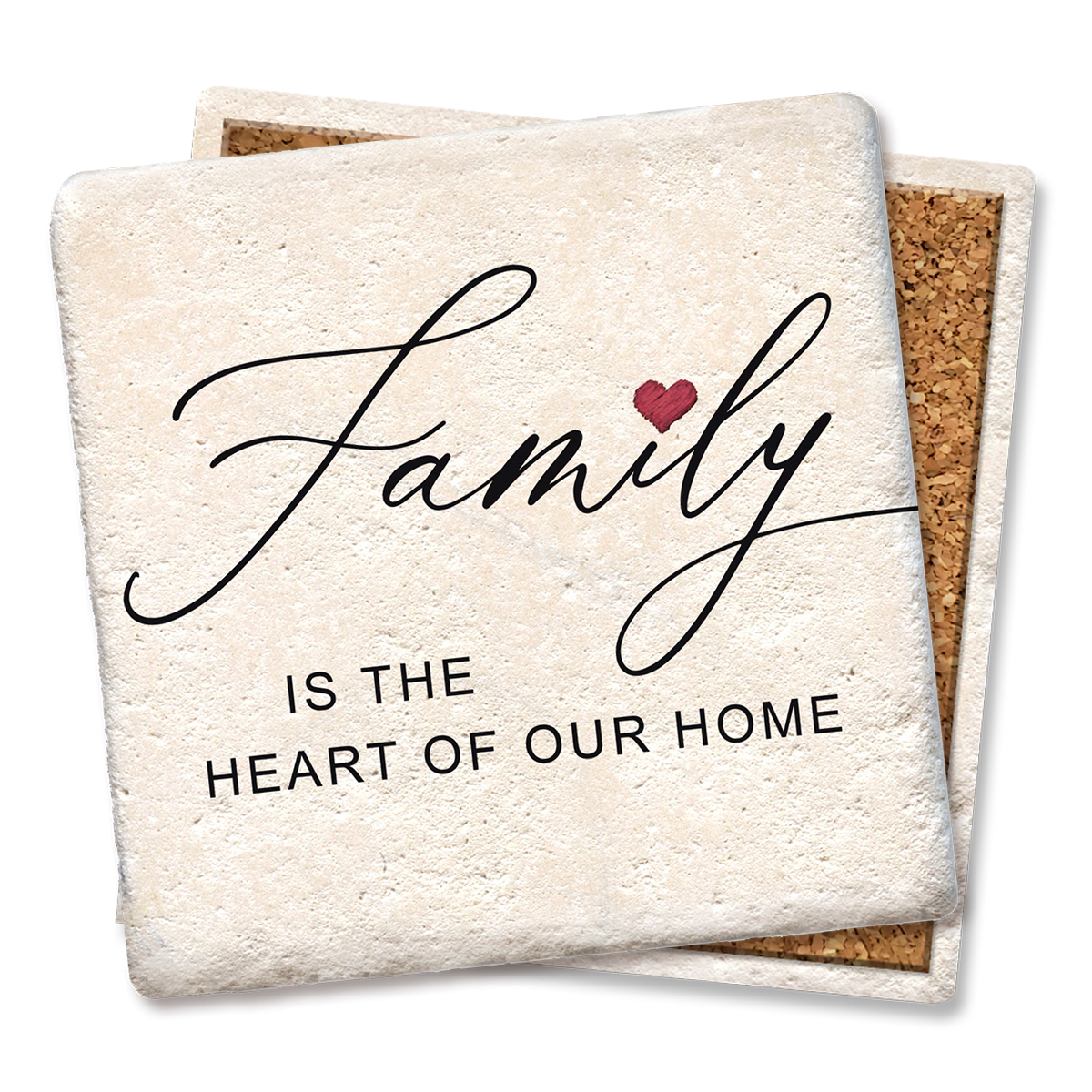 Drink Coaster Family Is the Heart of Our Home Coaster