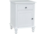 COTTAGE 1 DRAWER 1 DOOR BCH WHITE TABLE