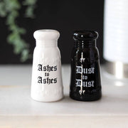 Gothic Ashes to Ashes Halloween Salt and Pepper Set