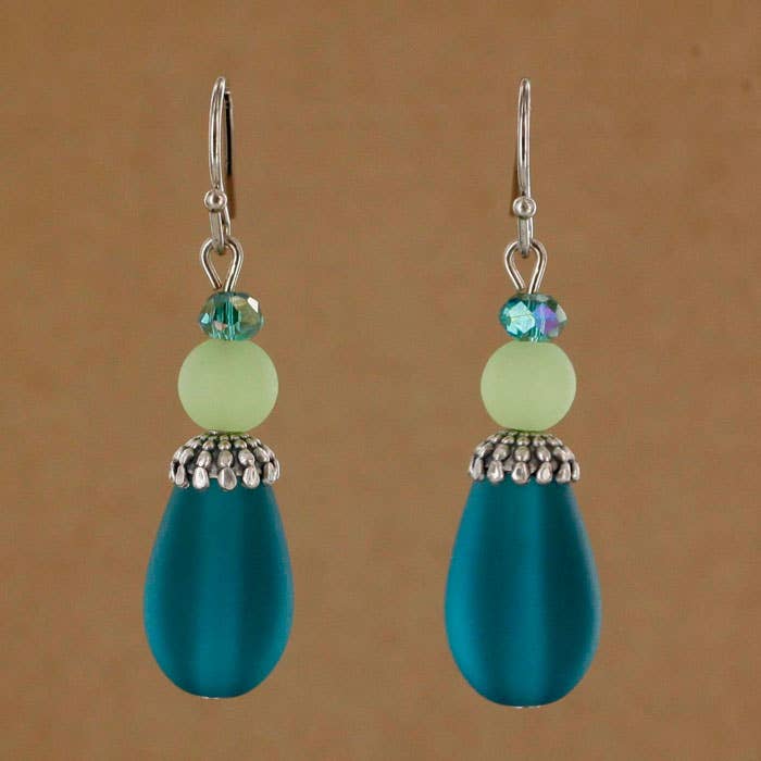 Sea Glass Drop Earring 1748-SP