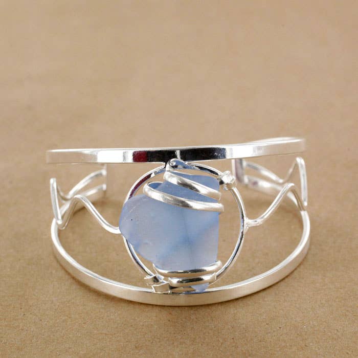 Cultured Sea Glass Cuff XCDR-CB15-SG