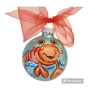 Lobster Hand Painted glass ornament