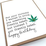 Birthday Freshly Baked funny card