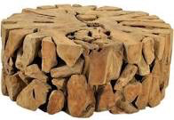 ROUND TEAK COFFEE TABLE
