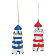 Christmas Lighthouse Ornaments -Assortment of 2