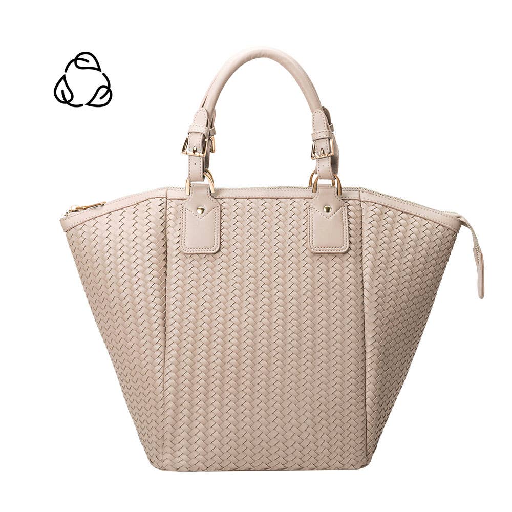 Valerie Recycled Vegan Large Top Handle Bag in Nude