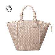 Valerie Recycled Vegan Large Top Handle Bag in Nude