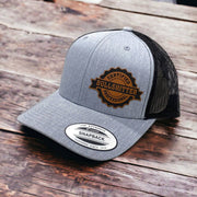 Certified Bullshitter | Leather Patch Hat: Heather Gray / Black