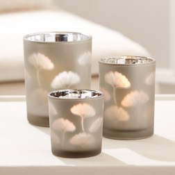 GINGKO LEAF GLass VOTIVE- MED
