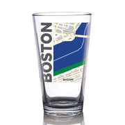 Toasted Tales, Boston Map 16 oz Pint Glass Made in the USA