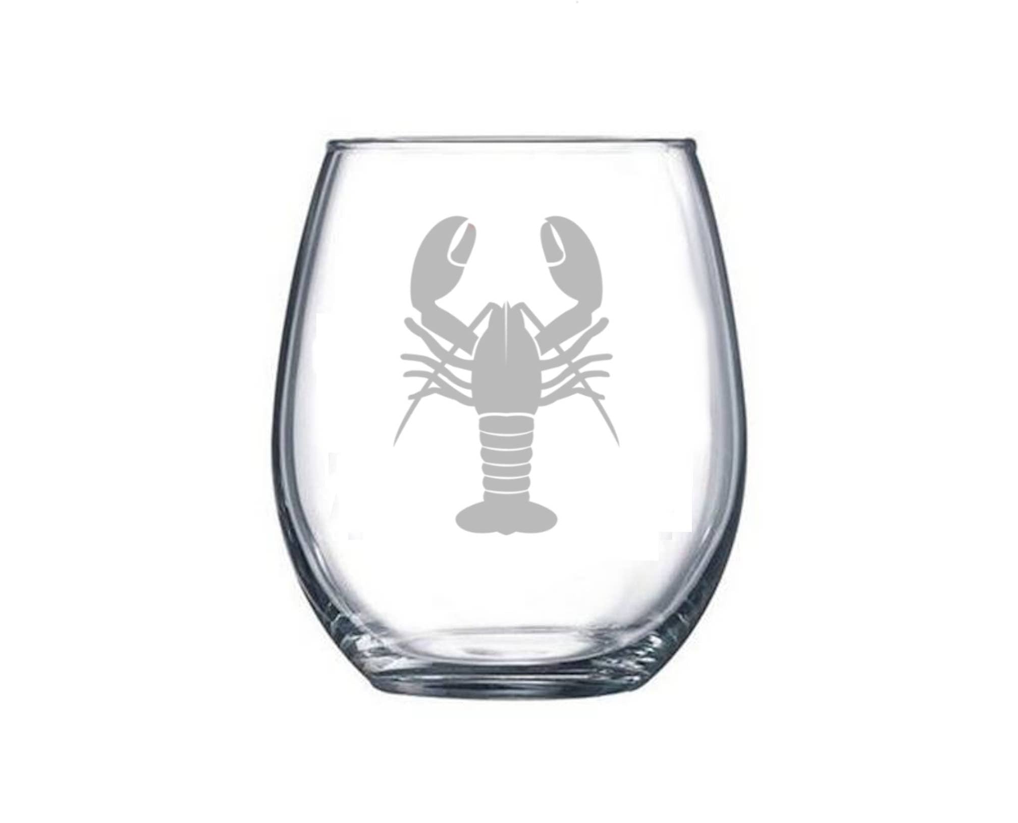 Wine Glass - Lobster