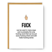 Fuck Definition Illustration - Everyday Card
