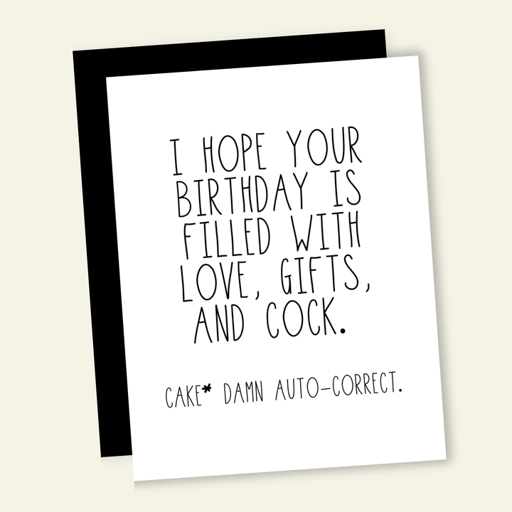 Birthday is Filled with C*ck Birthday Greeting Card