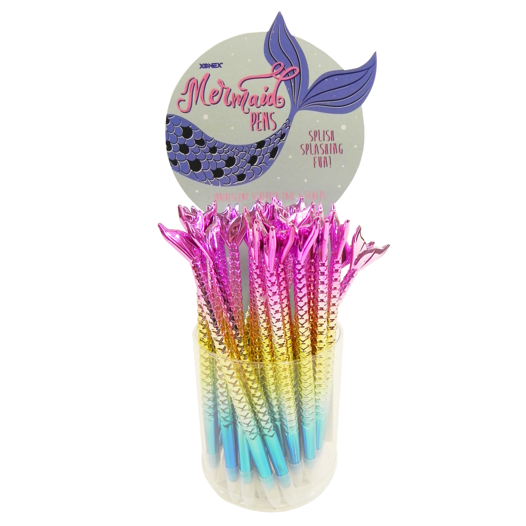 Mermaid Tail Pens 1 Display of 24 pieces