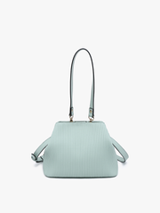 EH2460 Dove Pleated Satchel w/ Large Handle: Fig