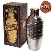 BEEHIVE COCKTAIL SHAKER - vintage style steel bar shaker